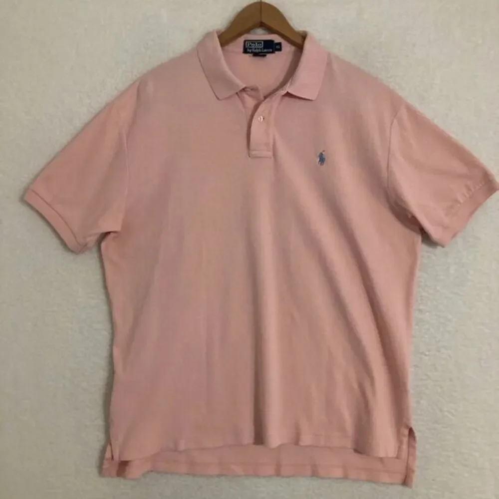Polo Ralph Lauren Polo Shirt Mens XL Pink Short Sleeve Golf Preppy School Office